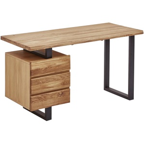 RRR Europe Schreibtisch mit drei Schubkästen Eiche Massiv