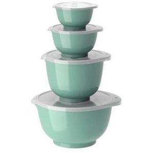 Rosti - Margrethe Bowls - Set of 4  Lids Nordic Green