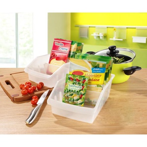Organizer RUCO Aufbewahrungsboxen Gr. B/H/T: 16 cm x 9 cm x 24 cm, farblos (transparent) Küchenorganizer Ordnungsboxen Aufbewahrungsboxen Kunststoff, für den Küchenschrank