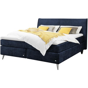 RUF Boxspringbett  Aurelia ¦ blau ¦ Maße (cm): B: 170 H: 114