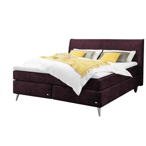RUF Boxspringbett Aurelia - rot - Materialmix - 190 cm - 114 cm | Möbel Kraft