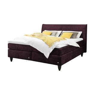 RUF Boxspringbett Aurelia - rot - Materialmix - 190 cm - 114 cm | Möbel Kraft