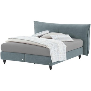 RUF Boxspringbett Senta K ¦ blau ¦ Maße (cm): B: 222 H: 119