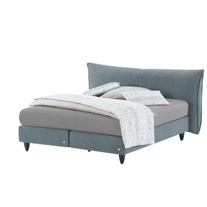 RUF Boxspringbett Senta K - blau - Materialmix - 222 cm - 119 cm | Möbel Kraft