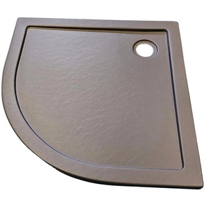 Rundduschwanne SANOTECHNIK Duschwannen Gr. B/H/T: 80 cm x 4 cm x 80 cm, grau Duschwannen mit Steineffekt, LxBxH: 80x80x4 cm