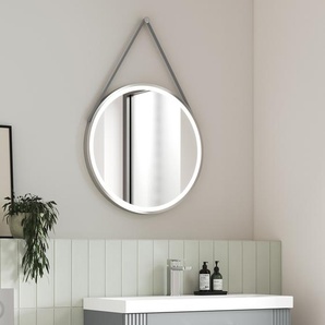 Runder 21W LED-Spiegel 600mm mit Rahmen in Chrom, spritzwassergeschützt - Hudson Reed