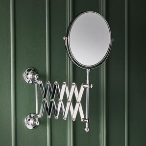 Runder Kosmetikspiegel 2-seitig inkl. 3-facher Vergrößerung, herausziehbar in Chrom - Elizabeth, von Hudson Reed