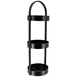 Runder metalltisch mit 3 ebenen - schwarz Tendance