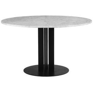 Runder Tisch Scala stein weiß / Ø 130 cm - Weißer Marmor - Normann Copenhagen - Weiß