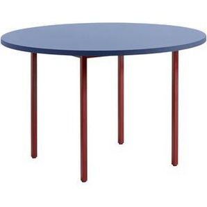Runder Tisch Two-Colour corian blau / Ø 120 cm - MDF Valchromat® - Hay - Blau