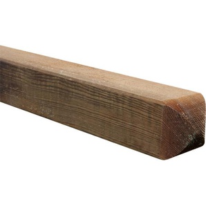 Rundkopfpfosten 190 cm, 90 x 90 mm, kesseldruckimprägniert, braun Sichtschutz