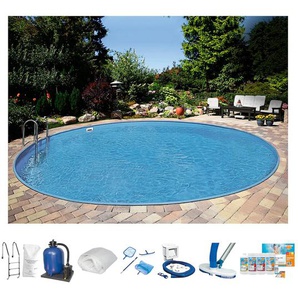 Rundpool CLEAR POOL Premium Ibiza Schwimmbecken Gr. Ø/B/H/L: 500 cm x Breite x Höhe 150 cm x Länge, 28000 l, weiß Rundpools inkl. umfangreichem Zubehör in verschiedenenen Größen