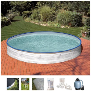 Rundpool GRE Berry Schwimmbecken Gr. Ø/B/H/L: 460 cm x Breite x Höhe 120 cm x Länge, 17330 l, weiß Rundpools ØxH: 460x120 cm
