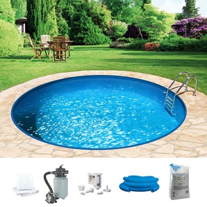 Rundpool KONIFERA Premium HOLIDAY Schwimmbecken Gr. Ø/B/H/L: 250 cm x Breite x Höhe 120 cm x Länge, 5 l, weiß Rundpools ØxH: 250 x 120 cm