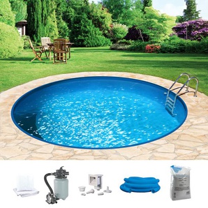 Rundpool KONIFERA Premium HOLIDAY Schwimmbecken Gr. Ø/B/H/L: 400 cm x Breite x Höhe 120 cm x Länge, 14 l, weiß Rundpools ØxH: 400 x 120 cm