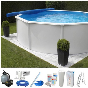 Rundpool KWAD Schwimmbecken Gr. Ø/B/H/L: 460 cm x Breite x Höhe 132 cm x Länge, 20500 l, weiß Rundpools 13-tlg., ØxH: 460x132 cm