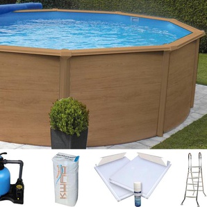 Rundpool KWAD Supreme all in Premium Folie Schwimmbecken Gr. Ø/B/H/L: 360 cm x Breite x Höhe 132 cm x Länge, blau Rundpools 7-tlg., ØxH: 360x132cm,