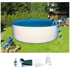 Rundpool MYPOOL Schwimmbecken Gr. Ø/B/H/L: 450 cm x Breite x Höhe 120 cm x Länge, 18 l, weiß Rundpools ØxH: 450 x 120 cm