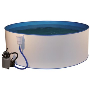 Rundpool MYPOOL Schwimmbecken Gr. Ø/B/H/L: 460 cm x Breite x Höhe 110 cm x Länge, 16000 l, weiß (weiß, blau) Rundpools ØxH: 460x110 cm
