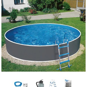 Rundpool MYPOOL Standard Schwimmbecken Gr. Ø/B/H/L: 360 cm x Breite x Höhe 90 cm x Länge, 8000 l, grau Rundpools 6-tlg., ØxH: 360x90 cm