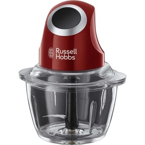 Russell Hobbs Universalzerkleinerer, Rot, Schwarz, Kunststoff, 500 ml, 15.8x23.1x18.4 cm, Kochen, Küchenhelfer, Multizerkleinerer