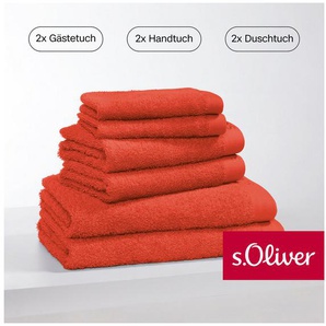s.Oliver Handtuch Set s. Oliver, besonders weich und saugfähig, Walkfrottier (Set, 6-St), 2 Gästetücher 30x50, 2 Handtücher 50x100, 2 Duschtücher 70x140