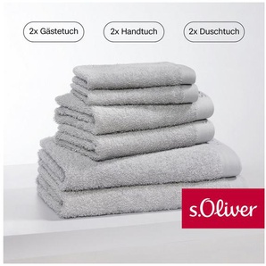 s.Oliver Handtuch Set s. Oliver, besonders weich und saugfähig, Walkfrottier (Set, 6-St), 2 Gästetücher 30x50, 2 Handtücher 50x100, 2 Duschtücher 70x140