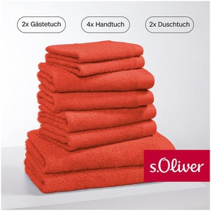 s.Oliver Handtuch Set s. Oliver, besonders weich und saugfähig, Walkfrottier (Set, 8-St), 2 Gästetücher 30x50, 4 Handtücher 50x100, 2 Duschtücher 70x140