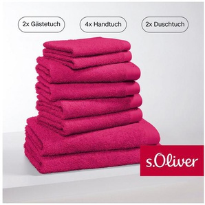 s.Oliver Handtuch Set s. Oliver, besonders weich und saugfähig, Walkfrottier (Set, 8-St), 2 Gästetücher 30x50, 4 Handtücher 50x100, 2 Duschtücher 70x140