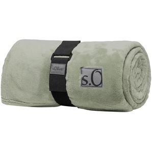 S.Oliver Kuscheldecke  Kuschelsoft ¦ grün ¦ Synthetik ¦ Maße (cm): B: 150