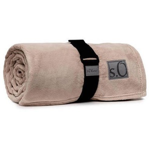 S. Oliver Wohndecke Kuschelsoft, Sand, Textil, Uni, 150x200 cm, Oeko-Tex® Standard 100, pflegeleicht, Wohntextilien, Decken, Kuscheldecken