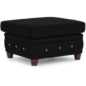 S-STYLE Chesterfield Hocker  Cleo Blink ¦ schwarz ¦ Maße (cm): B: 75 H: 45