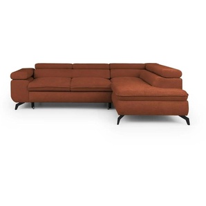 S-STYLE Ecksofa mit Schlaffunktion Bonnie ¦ rot ¦ Maße (cm): B: 275 H: 76