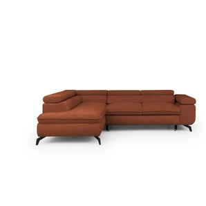 S-STYLE Ecksofa mit Schlaffunktion Bonnie ¦ rot ¦ Maße (cm): B: 275 H: 76