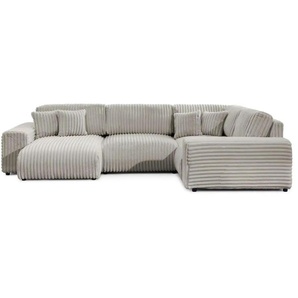 S-STYLE Wohnlandschaft XXL  Mollis ¦ grau ¦ Maße (cm): B: 316 H: 77