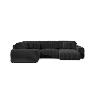 S-STYLE Wohnlandschaft XXL  Mollis ¦ grau ¦ Maße (cm): B: 316 H: 77