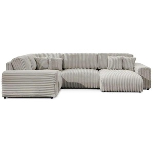 S-STYLE Wohnlandschaft XXL  Mollis ¦ grau ¦ Maße (cm): B: 316 H: 77