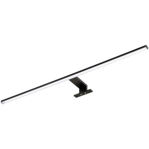 Sadena Aufbauleuchte , Schwarz , Metall, Kunststoff , 60x2.6x12.2 cm , Made in Germany , Badezimmer, Badezimmerspiegel, Badspiegel