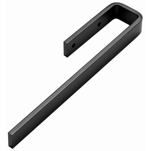 Sadena Handtuchhalter, Schwarz, Metall, eckig, 6.5x3 cm, Badaccessoires, Duschzubehör, Handtuchhalter