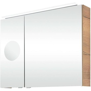 Sadena Spiegelschrank Basel, Metall, 2 Fächer, 90x70.3x15 cm, Made in Germany, Badezimmer, Badezimmerspiegel, Spiegelschränke