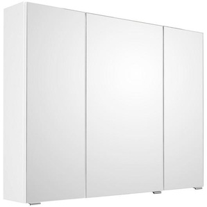 Sadena Spiegelschrank , Glas , 6 Fächer , 90x70.3x14.9 cm , Made in Germany , Soft-Close-System , Badezimmer, Badezimmerspiegel, Spiegelschränke