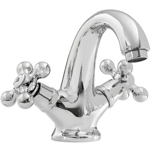 Sadena Waschtischarmatur , Chrom , Metall , 4.8x17.1x17.3 cm , Made in Germany , flexible Anschlussschläuche, Keramikkartusche, wärmeisolierter Griff , Badezimmer, Waschbecken & Armaturen, Badarmaturen
