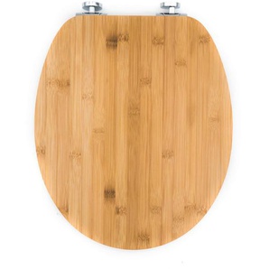 Sadena Wc-Sitz, Natur, Holz, Bambus, 45x38x4.2 cm, Deckel mit Absenkautomatik, passend für alle handelsüblichen WCs, Badezimmer, WC Ausstattung, WC Sitze