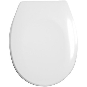 Sadena Wc-Sitz, Weiß, Kunststoff, 44.6x5x37.4 cm, passend für alle handelsüblichen WCs, Deckel mit Absenkautomatik, Badezimmer, WC Ausstattung, WC Sitze