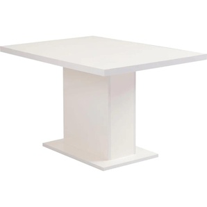 Säulen-Esstisch HOME AFFAIRE Cross Tische Gr. B/H/T: 136 cm x 77 cm x 90 cm, weiß (weiß hochglanz) Säulentische