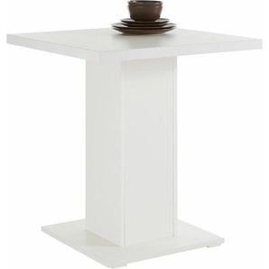 Säulen-Esstisch SCHÖSSWENDER Köln Tische Gr. B: 70 cm, weiß (holzwerkstoff mit farbe weiß, holzwerkstoff weiß) Säulentische zeitloses Design