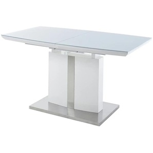 Säulentisch - weiß - Materialmix - 80 cm - 76 cm | Möbel Kraft