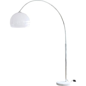 SalesFever Bogenlampe Knud, Dimmer, ohne Leuchtmittel, Höhenverstellbar, mit Dimmschalter, echter Marmorfuß