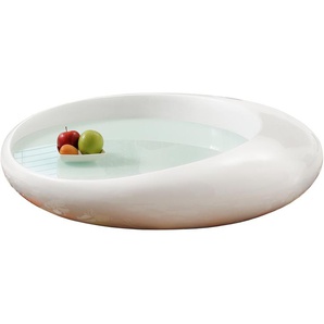 SalesFever Couchtisch 100x100x25 cm weiß Fiberglas