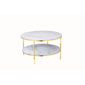 SalesFever Couchtisch Ø 80 cm mit 2 Ablagen